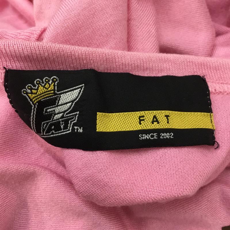エフエイティー FAT Tシャツ 半袖 XL ロゴ、文字 桃 / ピンク / メンズ USED 古着 中古 10056028