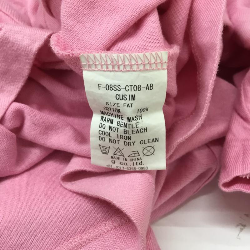 エフエイティー FAT Tシャツ 半袖 XL ロゴ、文字 桃 / ピンク / メンズ USED 古着 中古 10056028