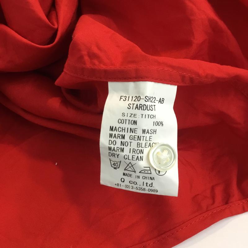 エフエイティー FAT シャツ、ブラウス 長袖 M 無地 赤 / レッド / メンズ USED 古着 中古 10056198