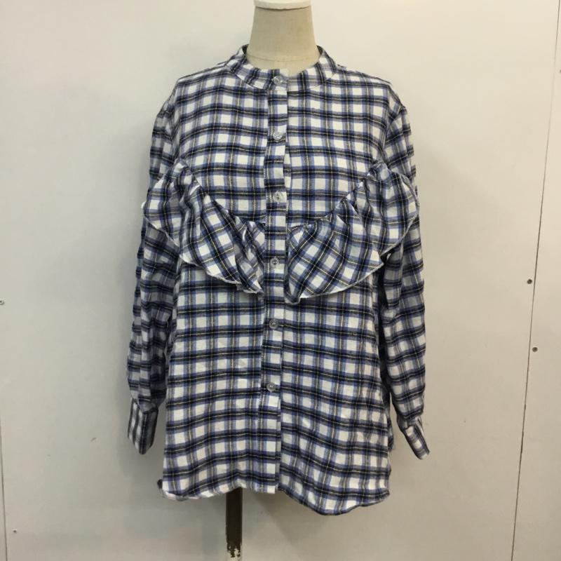 メルロー merlot シャツ、ブラウス 長袖 タグ付 FREE チェック マルチカラー / マルチカラー / レディース USED 古着 中古 10056236