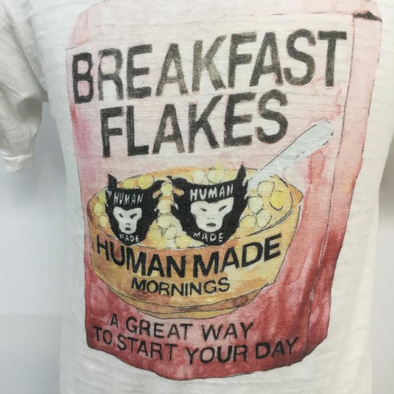 ヒューマンメード HUMAN MADE Tシャツ 半袖 S プリント 白 / ホワイト / メンズ USED 古着 中古 10056240