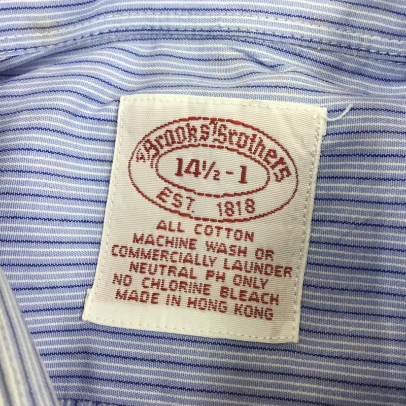 ブルックス ブラザーズ BROOKS BROTHERS シャツ、ブラウス 長袖 90's 香港製 ストライプ 白 / ホワイト / X 青 / ブルー / X 水色 / ライトブルー / メンズ USED 古着 中古 10056361