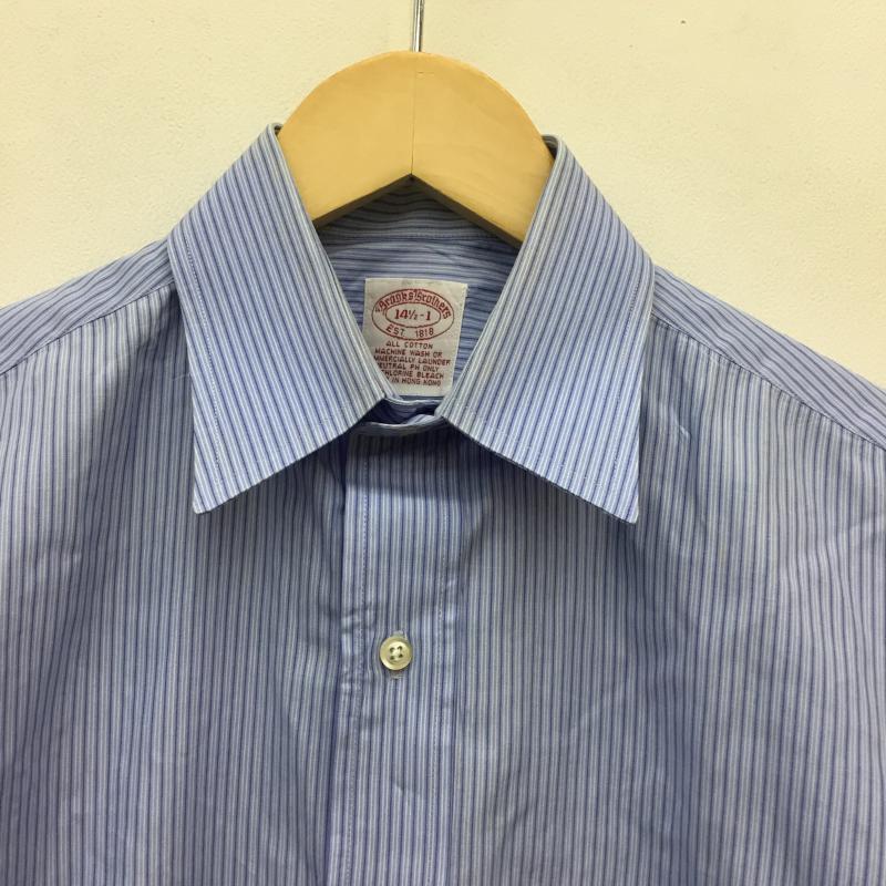 ブルックス ブラザーズ BROOKS BROTHERS シャツ、ブラウス 長袖 90's 香港製 ストライプ 白 / ホワイト / X 青 / ブルー / X 水色 / ライトブルー / メンズ USED 古着 中古 10056361
