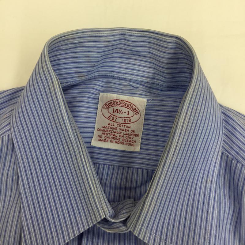 ブルックス ブラザーズ BROOKS BROTHERS シャツ、ブラウス 長袖 90's 香港製 ストライプ 白 / ホワイト / X 青 / ブルー / X 水色 / ライトブルー / メンズ USED 古着 中古 10056361
