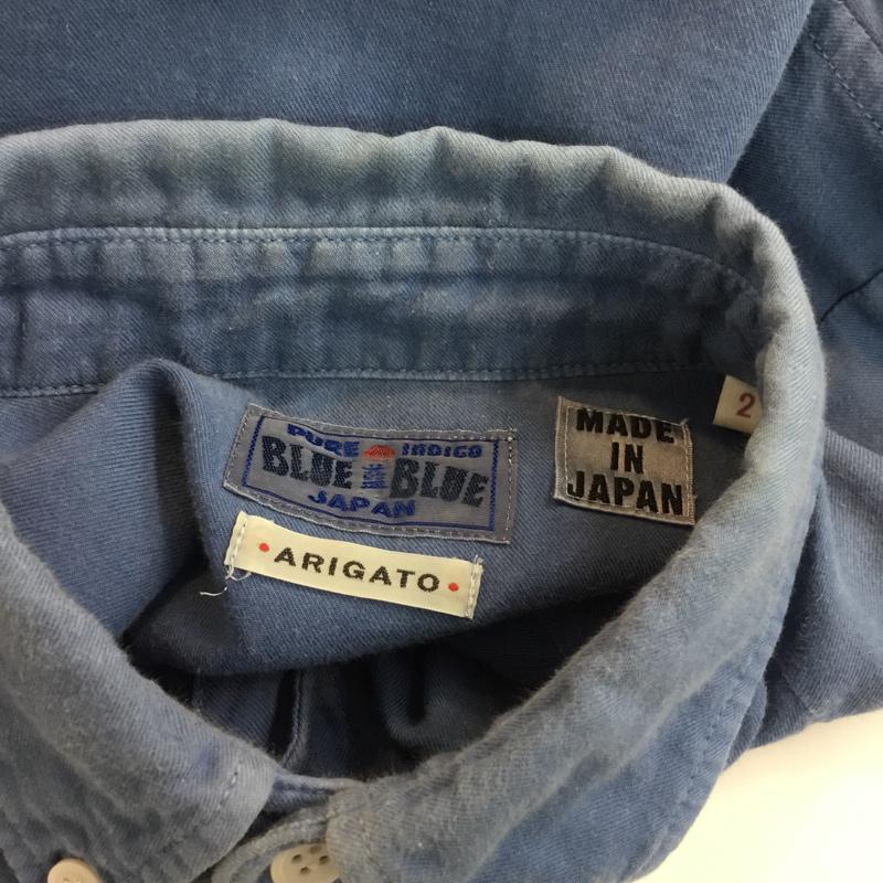 ブルーブルー BLUE BLUE シャツ、ブラウス 長袖 ボタンダウンシャツ M 無地 水色 / ライトブルー / メンズ USED 古着 中古 10056429