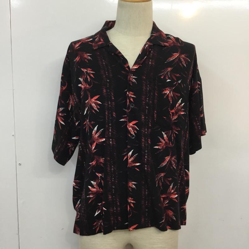 ジーナシス JEANASIS シャツ、ブラウス 半袖 FREE 総柄 黒 / ブラック / レディース USED 古着 中古 10056458