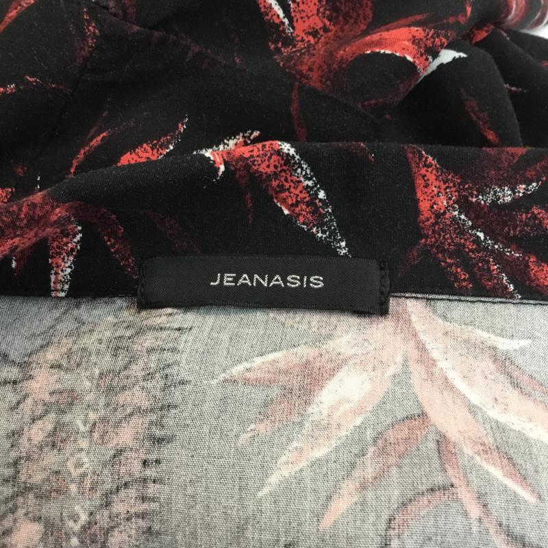 ジーナシス JEANASIS シャツ、ブラウス 半袖 FREE 総柄 黒 / ブラック / レディース USED 古着 中古 10056458