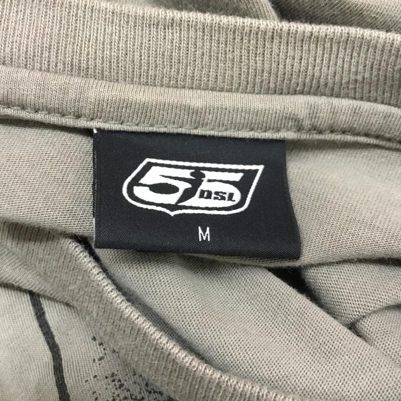 フィフティーファイブディーエスエル 55DSL Tシャツ 半袖 M ロゴ、文字 X プリント チャコールグレー / チャコールグレー / メンズ USED 古着 中古 10056468
