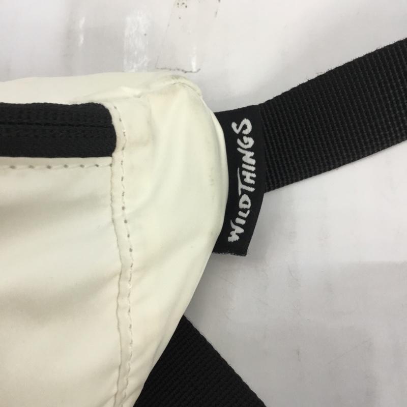 ナンバーナイン NUMBER (N)INE ボディバッグ ボディバッグ ロゴ ナンバーナイン × ワイルドシングス WILD THINGS ウエストバッグ ロゴ、文字 白 / ホワイト / X 黒 / ブラック / メンズ USED 古着 中古 10056538