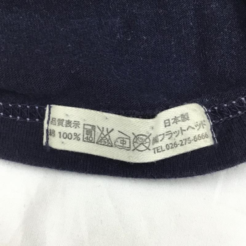 フラットヘッド The Flat Head Tシャツ 半袖 DEVIL and ANGEL 36 プリント 紺 / ネイビー / メンズ USED 古着 中古 10056595