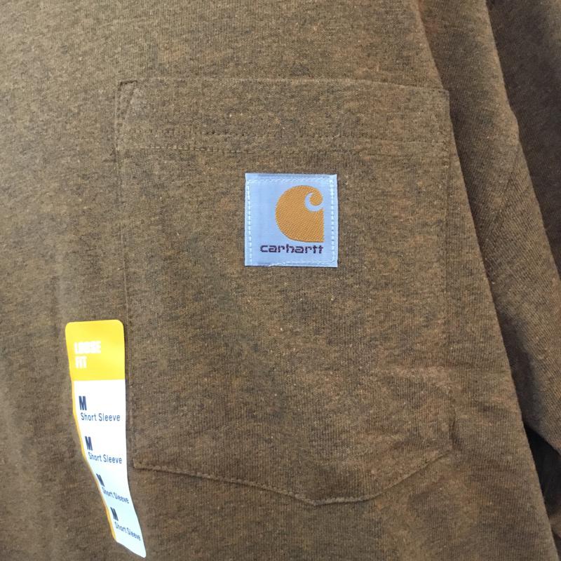 カーハート Carhartt Tシャツ 半袖 M 無地 茶 / ブラウン / メンズ USED 古着 中古 10056649