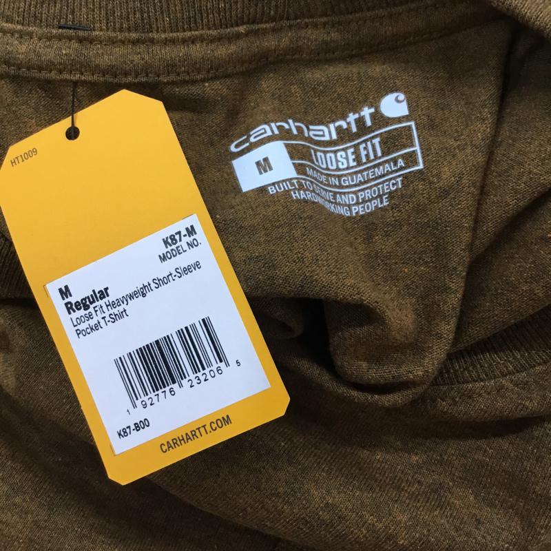 カーハート Carhartt Tシャツ 半袖 M 無地 茶 / ブラウン / メンズ USED 古着 中古 10056649