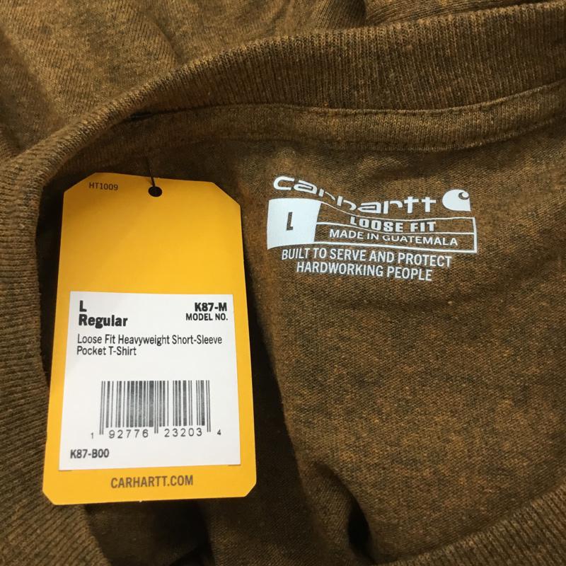 カーハート Carhartt Tシャツ 半袖 L 無地 茶 / ブラウン / メンズ USED 古着 中古 10056657