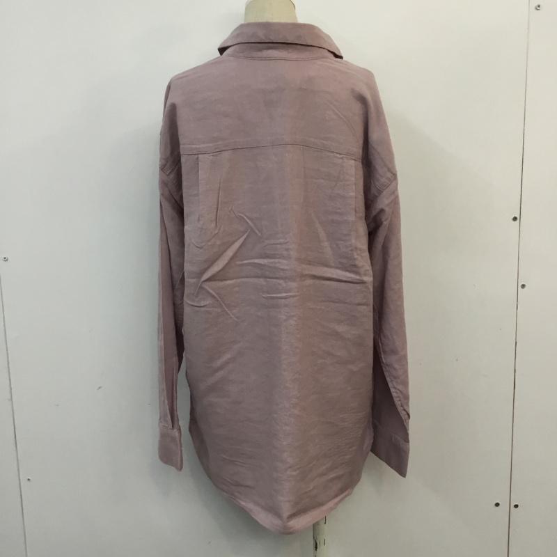 ベイフロー BAYFLOW シャツ、ブラウス 長袖 リネンストレッチシャツ タグ付 S 無地 桃 / ピンク / レディース USED 古着 中古 10057046