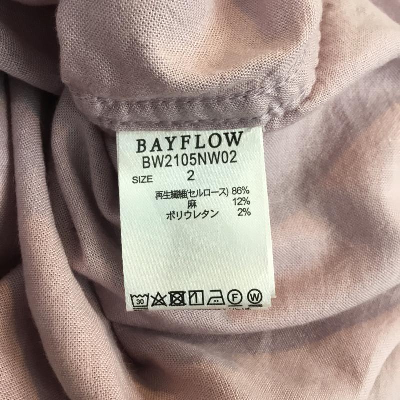 ベイフロー BAYFLOW シャツ、ブラウス 長袖 リネンストレッチシャツ タグ付 S 無地 桃 / ピンク / レディース USED 古着 中古 10057046