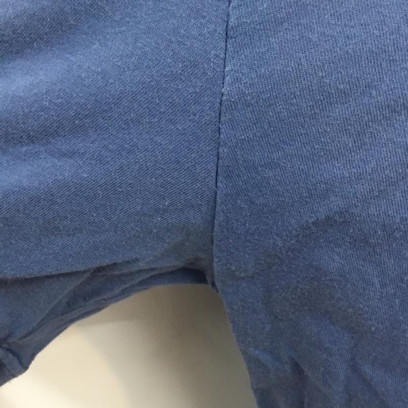 エムエイチエル MHL. Tシャツ 半袖 596-266365 クルーネック カットソー L 無地 青 / ブルー / メンズ USED 古着 中古 10057273