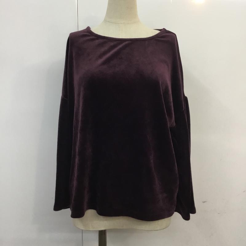 アイテムズ アーバンリサーチ ITEMS URBAN RESEARCH Tシャツ 長袖 WH77-21N001 ソデフレアベロア プルオーバー FREE 無地 紫 / パープル / レディース USED 古着 中古 10057481