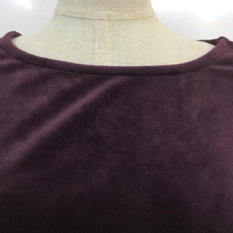 アイテムズ アーバンリサーチ ITEMS URBAN RESEARCH Tシャツ 長袖 WH77-21N001 ソデフレアベロア プルオーバー FREE 無地 紫 / パープル / レディース USED 古着 中古 10057481