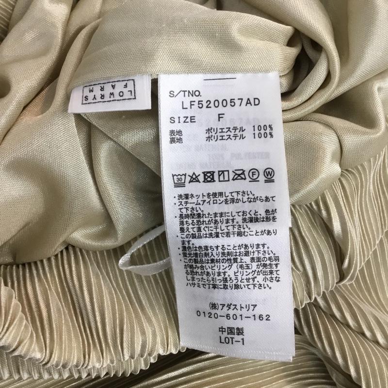 ローリーズファーム LOWRYS FARM ボトムス ボトムス プリーツパンツ FREE 無地 ベージュ / ベージュ / レディース USED 古着 中古 10057713