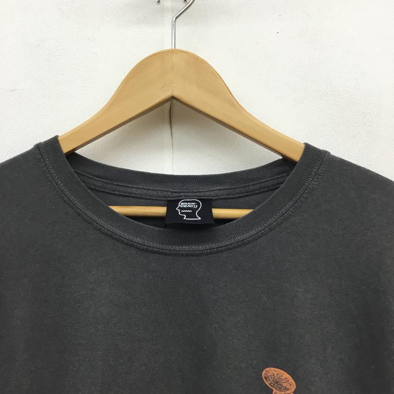 ブレインデット BRAIN DEAD Tシャツ 長袖 L プリント X ロゴ、文字 灰 / グレー / メンズ USED 古着 中古 10058052