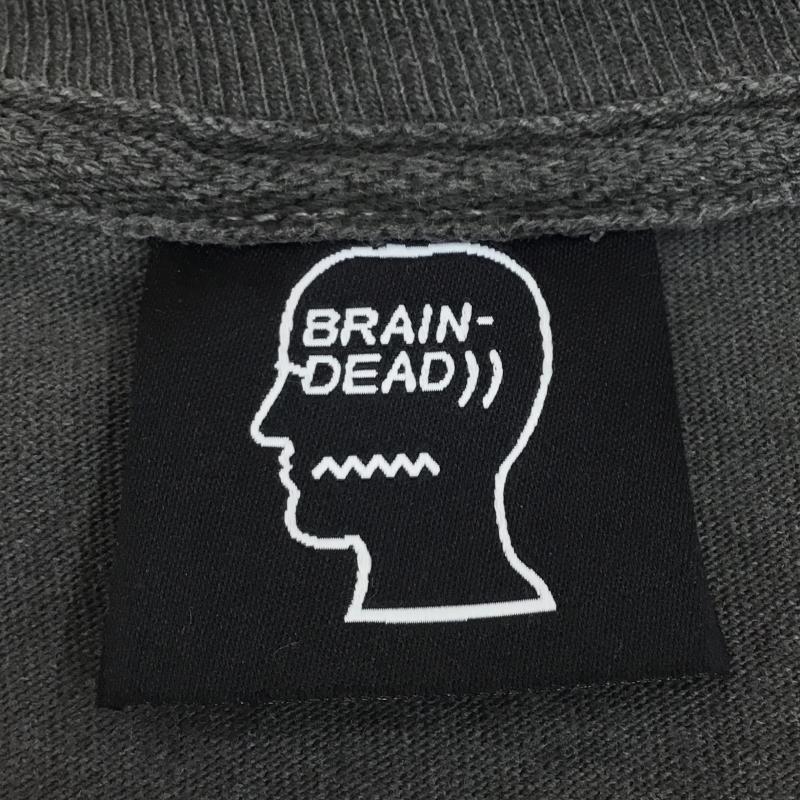 ブレインデット BRAIN DEAD Tシャツ 長袖 L プリント X ロゴ、文字 灰 / グレー / メンズ USED 古着 中古 10058052