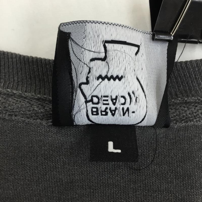 ブレインデット BRAIN DEAD Tシャツ 長袖 L プリント X ロゴ、文字 灰 / グレー / メンズ USED 古着 中古 10058052