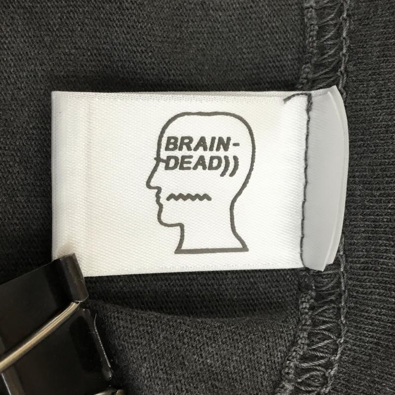 ブレインデット BRAIN DEAD Tシャツ 長袖 L プリント X ロゴ、文字 灰 / グレー / メンズ USED 古着 中古 10058052