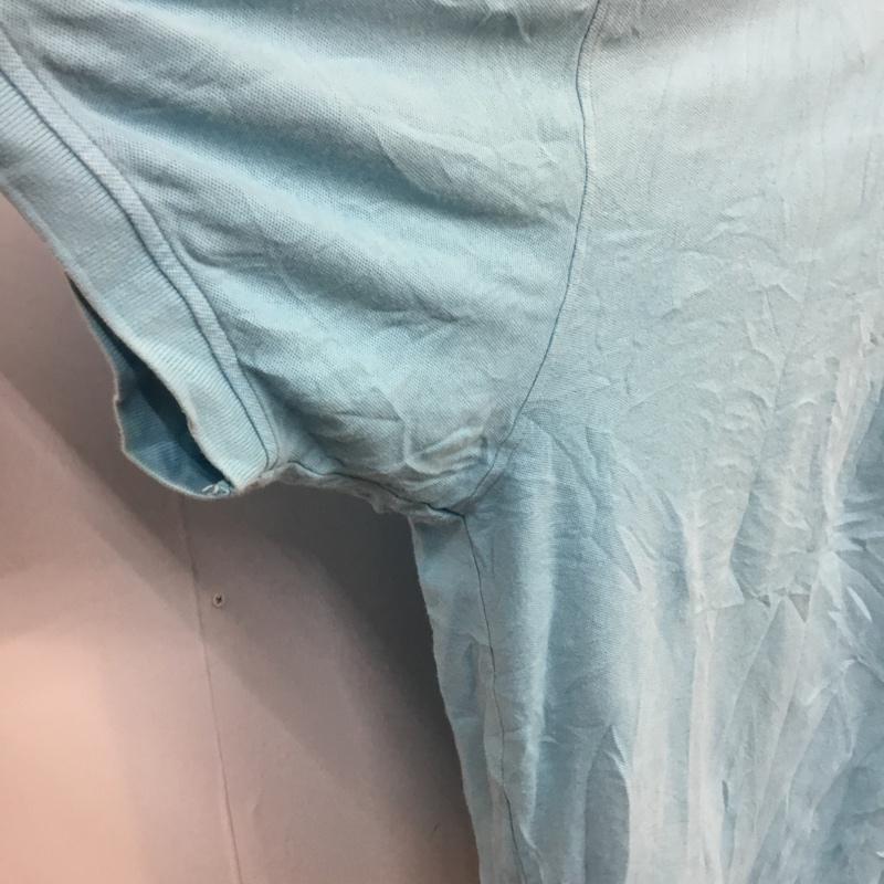 古着 USED ポロシャツ 半袖 LINEA UOMO 鹿の子 無地 水色 / ライトブルー / メンズ USED 古着 中古 10058074