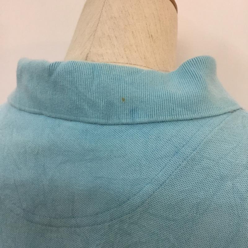 古着 USED ポロシャツ 半袖 LINEA UOMO 鹿の子 無地 水色 / ライトブルー / メンズ USED 古着 中古 10058074