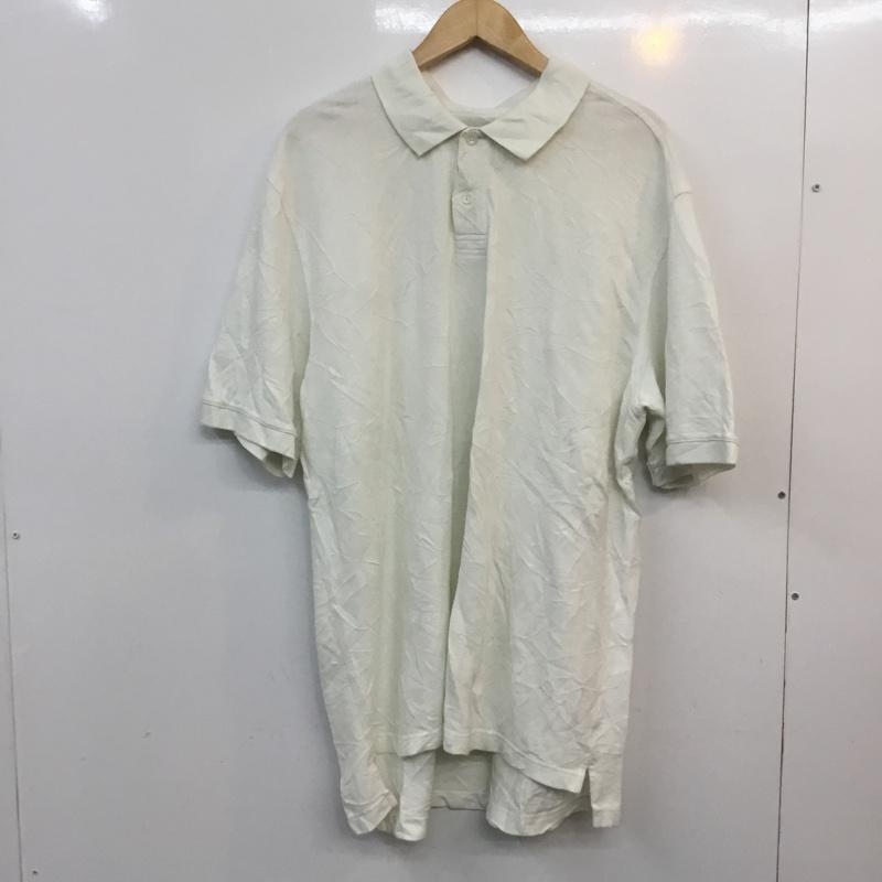 古着 USED ポロシャツ 半袖 鹿の子 コットン XL 無地 白 / ホワイト / メンズ USED 古着 中古 10058166