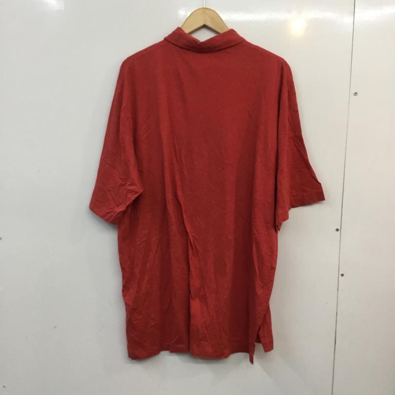 ポロゴルフラルフローレン POLOGOLF ポロシャツ 半袖 コットン 胸ポケット XL 無地 赤 / レッド / メンズ USED 古着 中古 10058179