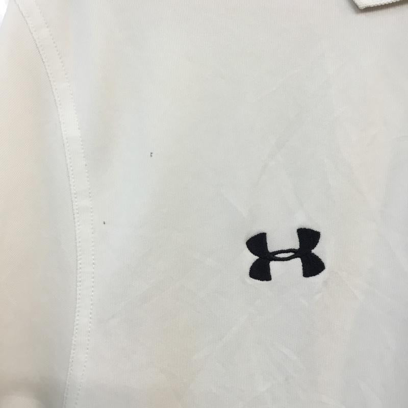アンダーアーマー UNDER ARMOUR ポロシャツ 半袖 BASKETBALL 刺繍 ワンポイント 白 / ホワイト / メンズ USED 古着 中古 10058184