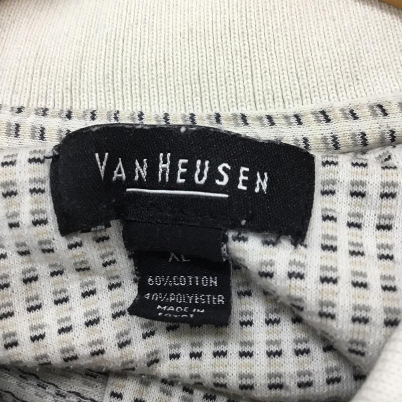 ウ゛ァンヒューゼン VANHEUSEN ポロシャツ 半袖 胸ポケット XL ベージュ / ベージュ / メンズ USED 古着 中古 10058220
