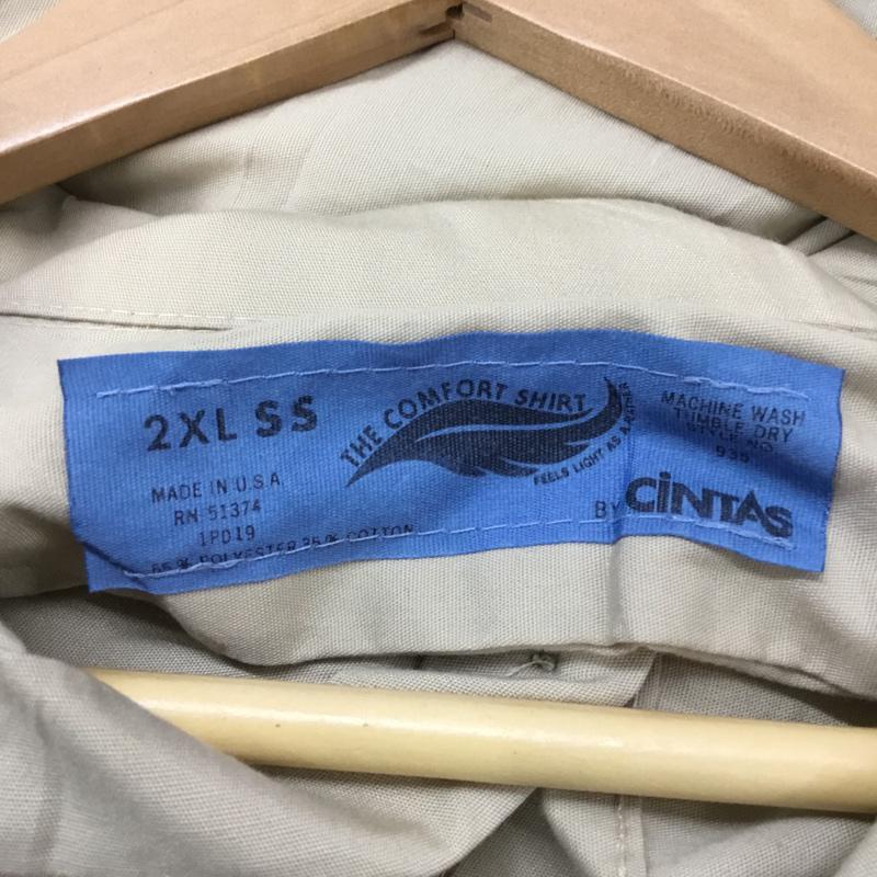 古着 USED シャツ、ブラウス 半袖 XXL 無地 ベージュ / ベージュ / メンズ USED 古着 中古 10058226