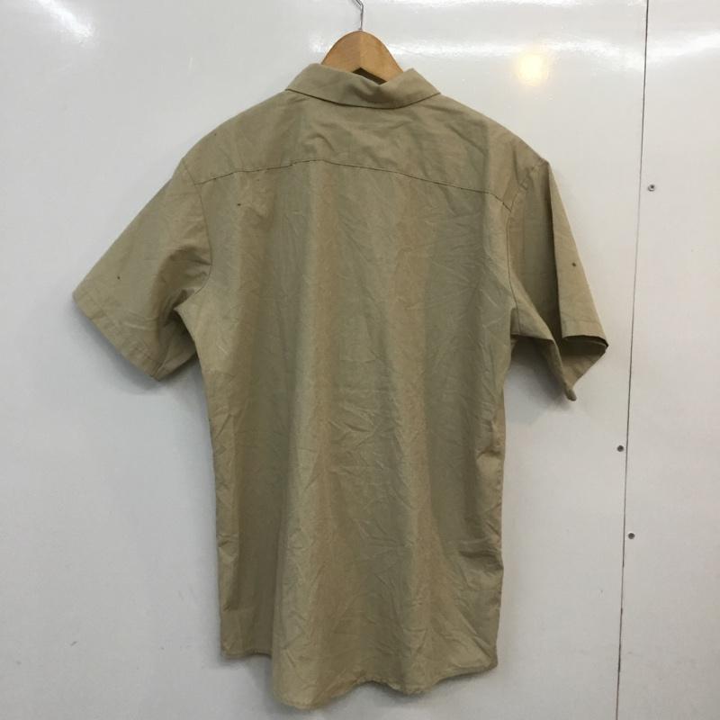 古着 USED シャツ、ブラウス 半袖 ワークシャツ L 無地 ベージュ / ベージュ / メンズ USED 古着 中古 10058233