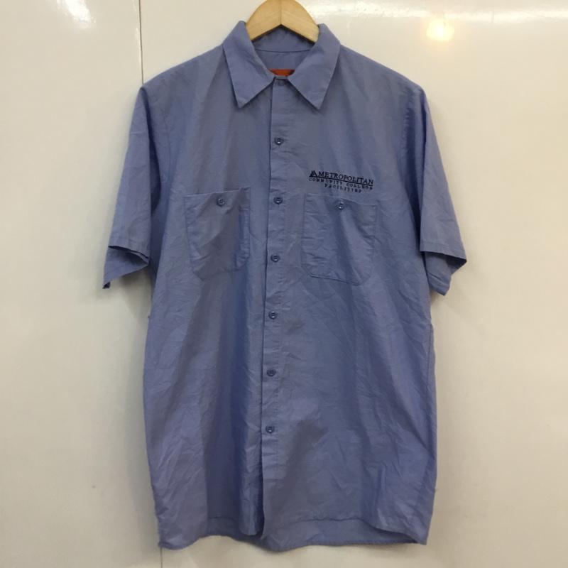 レッドキャップ RED KAP シャツ、ブラウス 半袖 M 無地 水色 / ライトブルー / メンズ USED 古着 中古 10058288
