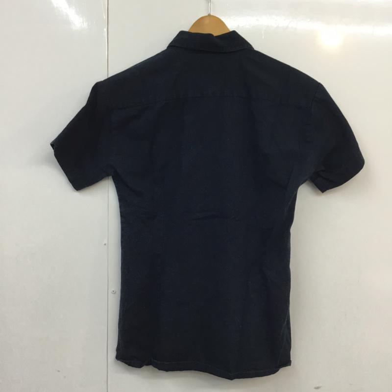 古着 USED シャツ、ブラウス 半袖 M 無地 紺 / ネイビー / メンズ USED 古着 中古 10058299