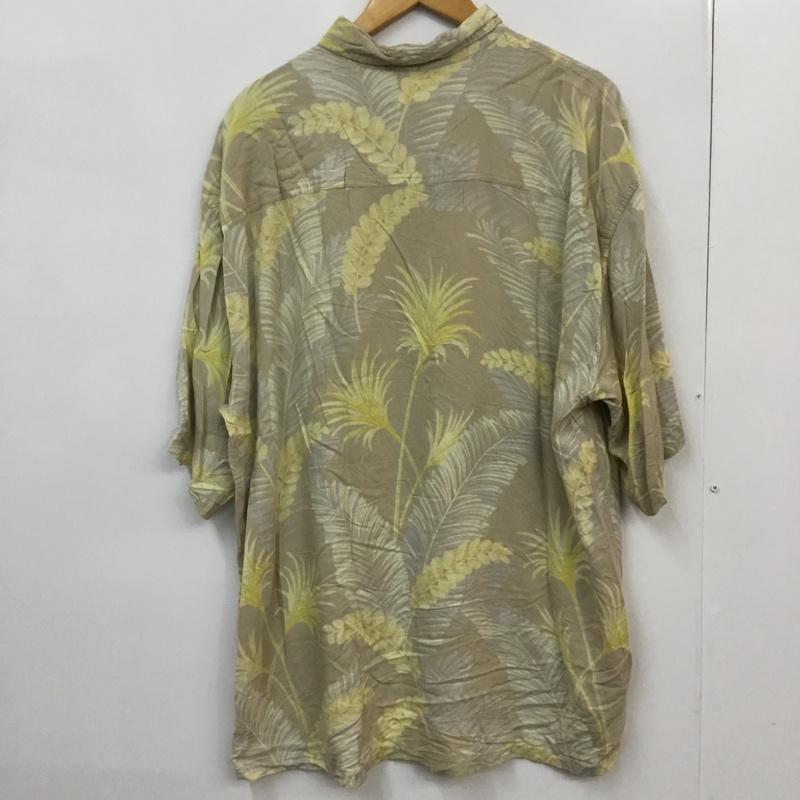 古着 USED シャツ、ブラウス 半袖 アロハ ハイビスカス XL 総柄 ベージュ / ベージュ / X 黄 / イエロー / メンズ USED 古着 中古 10058312