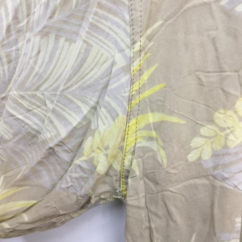 古着 USED シャツ、ブラウス 半袖 アロハ ハイビスカス XL 総柄 ベージュ / ベージュ / X 黄 / イエロー / メンズ USED 古着 中古 10058312