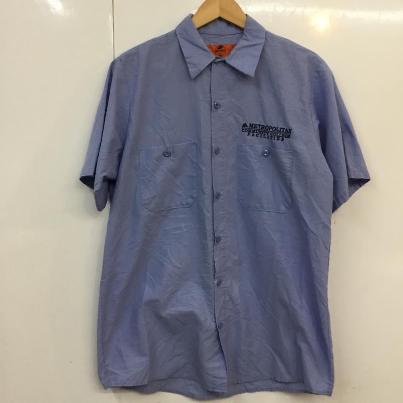 レッドキャップ RED KAP シャツ、ブラウス 半袖 M 無地 水色 / ライトブルー / メンズ USED 古着 中古 10058327