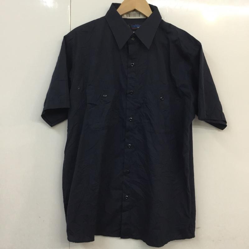 古着 USED シャツ、ブラウス 半袖 L 無地 紺 / ネイビー / メンズ USED 古着 中古 10058336
