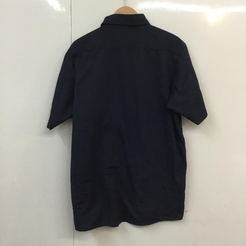 古着 USED シャツ、ブラウス 半袖 L 無地 紺 / ネイビー / メンズ USED 古着 中古 10058336