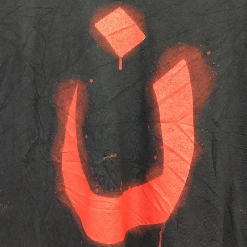 ギルダン GILDAN Tシャツ 半袖 クルーネック バックプリント XL プリント 黒 / ブラック / メンズ USED 古着 中古 10058341