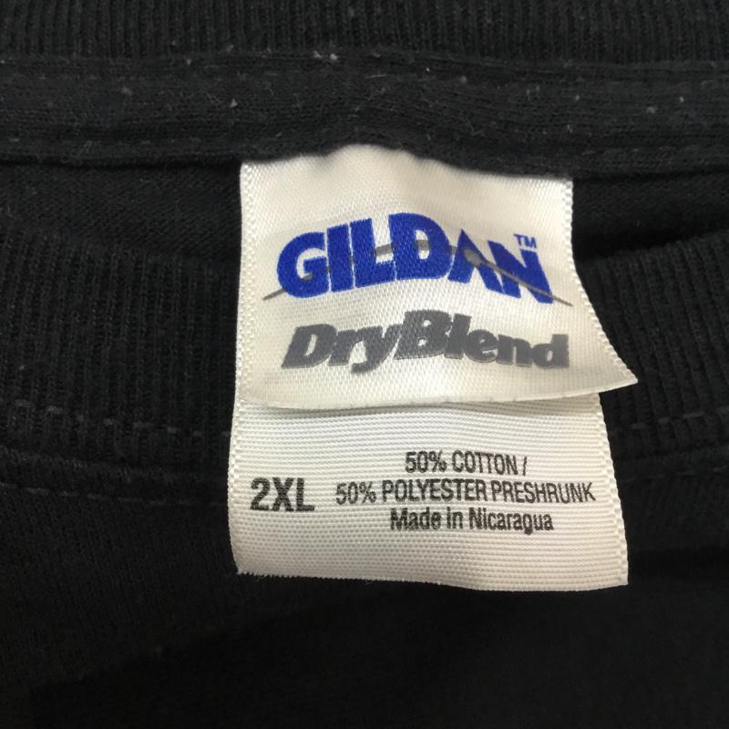 ギルダン GILDAN Tシャツ 半袖 クルーネック バックプリント プリント 黒 / ブラック / メンズ USED 古着 中古 10058344