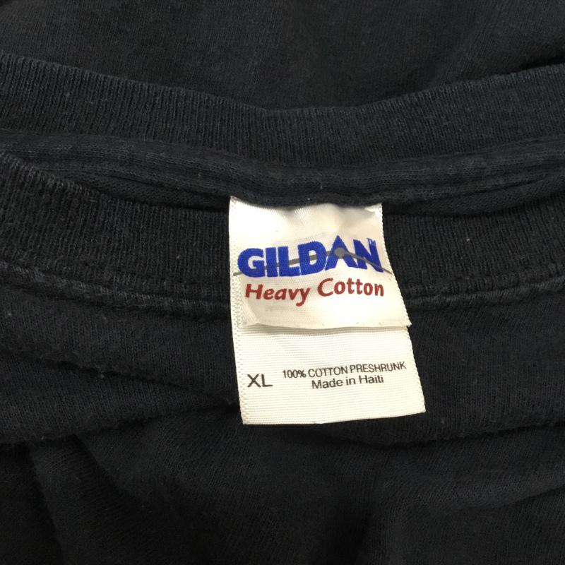 ギルダン GILDAN Tシャツ 半袖 クルーネック プリント XL プリント 黒 / ブラック / メンズ USED 古着 中古 10058353