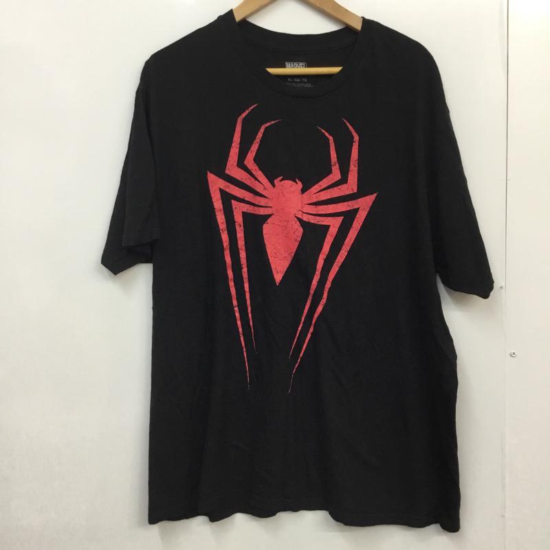 マーベル MARVEL Tシャツ 半袖 クルーネック プリント 蜘蛛 スパイダー XL プリント 黒 / ブラック / メンズ USED 古着 中古 10058357