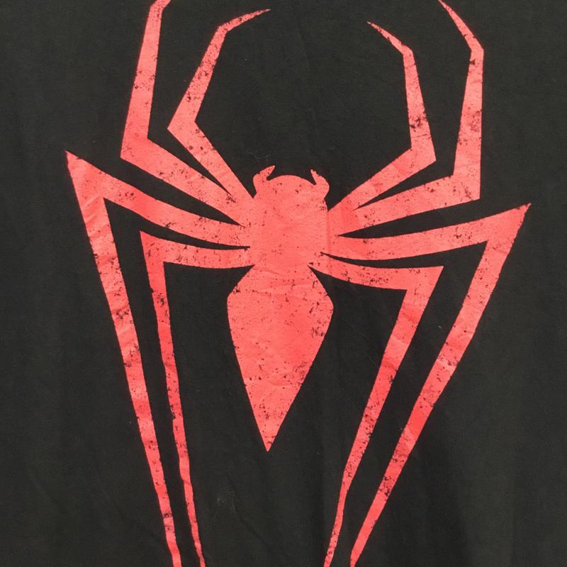 マーベル MARVEL Tシャツ 半袖 クルーネック プリント 蜘蛛 スパイダー XL プリント 黒 / ブラック / メンズ USED 古着 中古 10058357