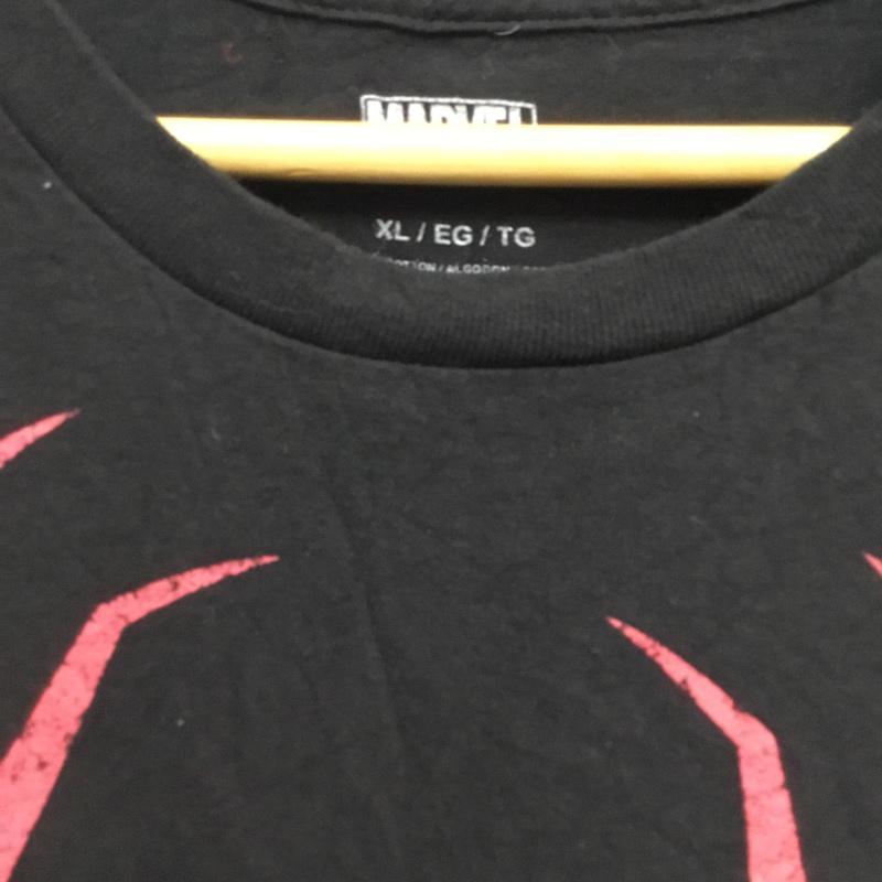 マーベル MARVEL Tシャツ 半袖 クルーネック プリント 蜘蛛 スパイダー XL プリント 黒 / ブラック / メンズ USED 古着 中古 10058357