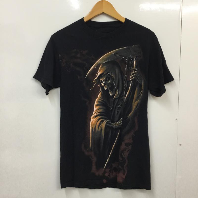 古着 USED Tシャツ 半袖 クルーネック 死神 プリント 黒 / ブラック / メンズ USED 古着 中古 10058367