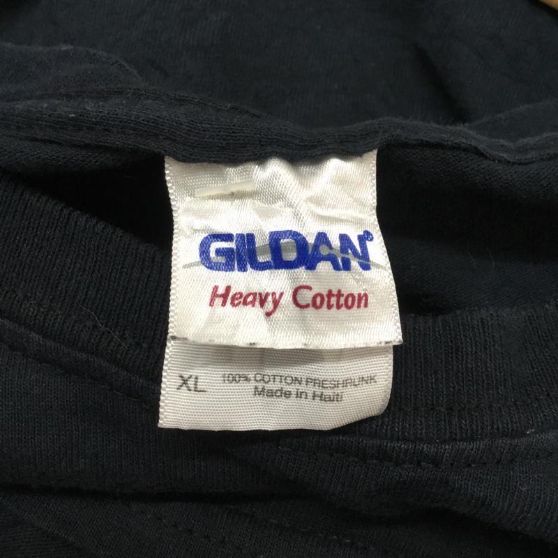 ギルダン GILDAN Tシャツ 半袖 クルーネック プリント XL プリント 黒 / ブラック / メンズ USED 古着 中古 10058372